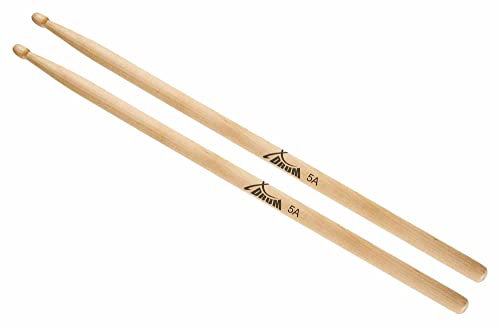 XDrum Schlagzeug Sticks 5A Wood Tip (Holzkopf, Länge: ca. 405 mm, 1 Paar)