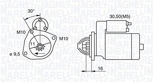 Magneti Marelli 1229427 Anlasser | Kompatibel mit: FORD C-MAX, FOCUS C-MAX, FOCUS II, FOCUS II Stufenheck, FOCUS II Turnier, MAZDA 3, 3 Stufenheck, VOLVO C30