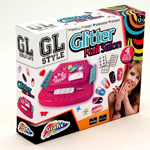 GL Style Glitter 'N' Glam Nail Salon Kit, 3+, Pink