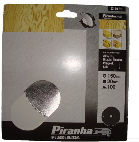 Piranha by Black & Decker Circular Saw Blade 150mm, 20mm Bore 100 Tooth X10135