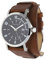 Esprit Herrenuhr Archie cuff brown Datum Leder Quarz Unterlagenband ES108031003