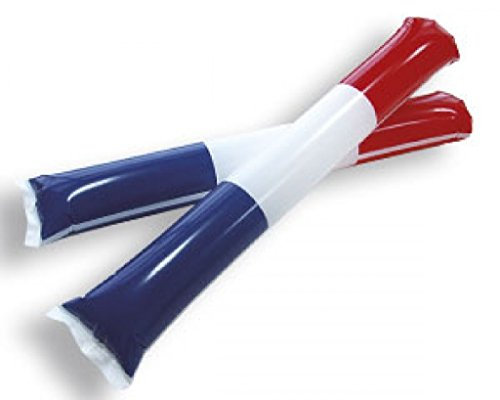1 Paar (2 Stück) Airsticks / Klatschstangen / Lärmschläger FRANKREICH (Lärm-Schläger - Applaus-Schlauch - Bäng Bäng / BängBäng - Pong Pong / PongPong)