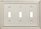 Franklin Messing Classic Architektur Triple Kippschalter-/Switch Plate/Cover Dreifachschalter Satin / Nickelfarben