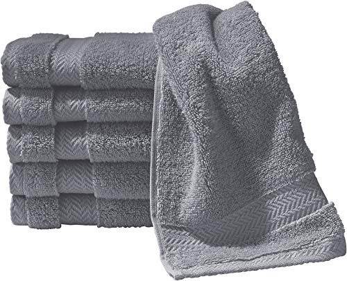 Erwin Müller Gästetuch Friedrichshafen 6er- Pack, 100% Baumwolle anthrazit Größe 30x50 cm - Premium-Qualität, unvergleichlich saugfähig, hautsympathisch, formstabil (weitere Farben)