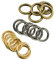 Sharplace 18 Stück Feder-Karabinerhaken Zink-Legierung-Ring Clip Ringkarabiner Handtasche Schultergurt Schlüsselbund Schlüsselkette Klettern Rucksack DIY Taschenringe Handwerk, Bronze+Gold+Schwarz