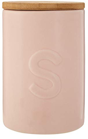 Fenwick Sugar Canister, Pink, Bamboo Lid