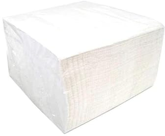 We Can Source It Ltd - White 2-Ply Paper Napkins 40cm x 40cm - Disposable 8 Fold Catering Serviettes - Tableware Soft Absorbent Tissue for Wedding, Party, BBQ, Restaurant and Events - Pack of 125