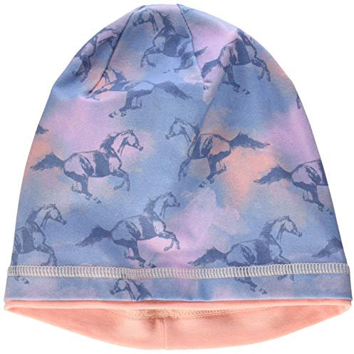 maximo Mädchen Jerseymütze Mütze, Mehrfarbig (Denimblue-rosa-Pferd 31), (Herstellergröße: 51)