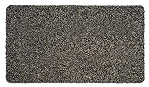 WohnDirect Magic Mat 50x90cm, Grau-Taupe-meliert - Ultra Saugstarke, Waschbare und Rutschfeste Fußmatte aus Mikrofaser - Sehr dünn, passt unter fast jede Türe