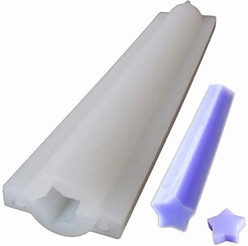 VIONNPPT Tube Silikonformen Seifenform Säulen-Kerzenformen IY lang Mousse Dessert Vorlage Backform, für Handgemachte Seife, Gelee, Pudding, Kuchen Backwerkzeuge (Stern)