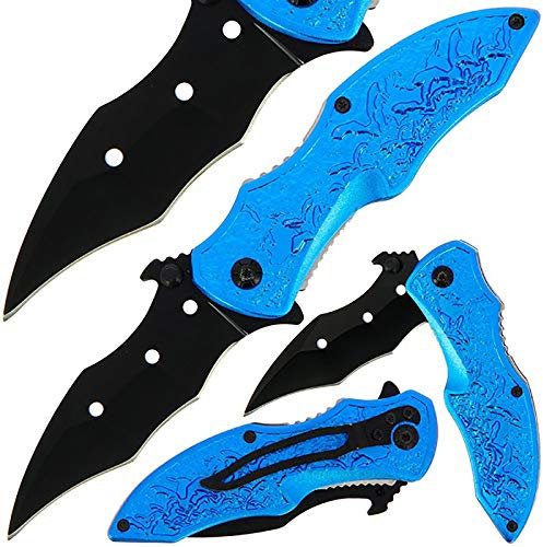 G8DS Einhandmesser EDC Klappmesser Bat blau