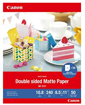 Canon Double Sided Matte Photo Paper (8.5X 11)- Perfect for Creative Projects and Crafts