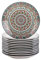 Vancasso Mandala Service de table Lot de 12 assiettes à dessert - Diamètre : 21,2 cm - Style bohème