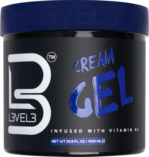 Level 3 Cream Gel - Provides Volume and Medium Hold - With Vitamins to Nourish and Protect Hair L3 - Level Three Mens Hair Styling Cream (1000 ML)