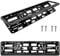 PAIR (2PCS) CARBON HINGED Car Registration License Number Plate Surround Holder for flat car bumpers, caravans and trailers
