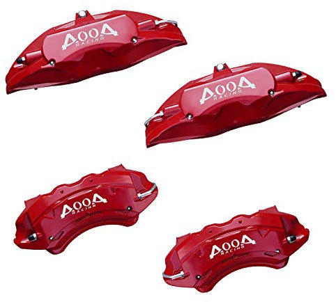 AOOA RACING Red Brake Caliper Cover with White Character for Ford Mustang GT Accessories High Performance