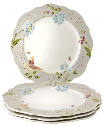 Laura Ashley Heritage Collectables Geschenkset 4 Teller 24,5 cm Cobblestone Uni Porzellan
