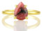 Rhodonit Stein Ring - Custom Pear Verlobungsring Gold - Handgefertigter Modeschmuck für Frauen - Handwerklicher Ring, Jahrgang Ring, Versprechen Ring, Jeden Tag Ringe