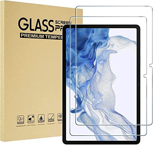 [2 Pack] Screen Protector for Samsung Tab S8 Plus (2022) - Tab S7 FE (2021) - Tab S7 Plus (2020) Anti Scratch Tempered Glass Ultra-Clear 9H Hardness