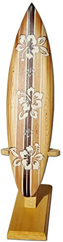 Seestern Sportswear Deko FBA 1865 Planche de surf en bois 30 cm de long Design aérographe Surf