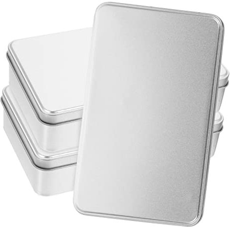 Cabilock 3er-box Große Dose Aus Weißblech Keksdosen Mit Deckel Organizer Für Schmuckhandwerk Rechteckige Dosen Aus Metall Rechteckige Dosenbox Plätzchendose Schieberegler Alu-box Geschenk