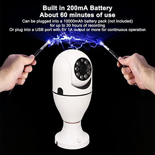 Elprico Light Bulb Security Cameras Wireless Outdoor, 2.4G 5G WiFi 1080P HD 5MP Security Light Bulb Camera, Night Two Way Function Motion Detection Home Security Camera