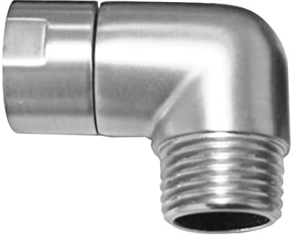 Shower Elbow Adapter for Shower Head,90 Degree Shower Arm Adapter, Shower Head Extension Elbow Adapter Shower Arm Extension,Shower Hose Connector for Hand Shower (2PCS, Silver)
