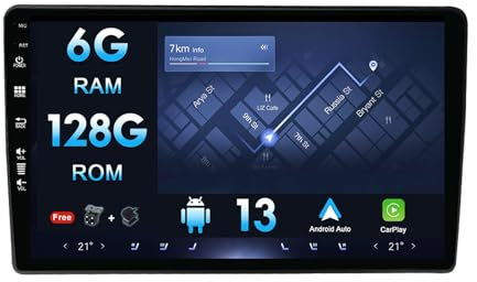 MISONDA 6G+128G 2 Din Android 14 Autoradio passend für Audi A4 B6 B7 S4 RS4 2000–2009 – GPS-Navigation/Carplay/DSP – WiFi-Unterstützung, Mirror Link/Aux/SWC/Rückfahrkamera