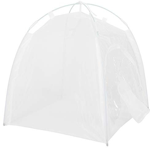 Butterfly Habitat Cage, Insect Mesh Cage Outdoor Plant Enclosure Caterpillar Critter Bug Terrarium Portable Handle with Zipper Protection Vegetables Flowers Herbs White Net for Raising Insects