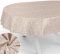 Stoff Tischdecke Tischwäsche Textil Tischtuch Baumwolle Polyester Gewebe abwaschbar pflegeleicht, in rund oval eckig Violen Beige Oval 180x140cm Schnittkante