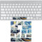 Keyboard Stickers Set English UK Replacement Non Transparent Stickers with Letters for Standard Keyboard Laptop Keyboard