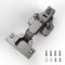 Furniware 2-Piece Half Overlay Kitchen Cabinet Hinges - European, 1/2 Soft Closing, 3D Adjustable Black Nickel Concealed Hinges