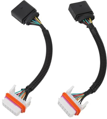 KIMISS 2 Stück HID-Scheinwerfer-Kabelbaum-Adapter 7L6 971 071 A Scheinwerfer-Kabelbaum-Adapter Kunststoff Auto HID-Scheinwerfer-Kabelanschluss