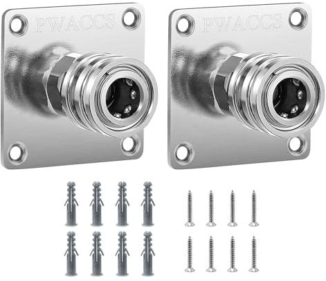 PWACCS Pressure Washer Foam Cannon Holder, 1/4 Quick Connect Automatic Foam Cannon Mount, Stainless Steel Pressure Washer Nozzle Tip Holder, Pressure Washer Accessories Storage Rack 2 Pack, PC40