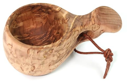 Kuksa Bicchiere in legno nordico fatto a mano in Finlandia da Birch Gnarl