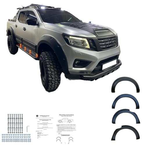 Kotflügelverbreiterungen kompatibel mit NISSAN Navara D23 NP300 ab 2017 Adblue 4 Tlg mit ABE TÜV