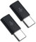TiamaraEon Micro USB to USB C Adapter 2 Pack, USB Type C Male to Micro USB Female Adapter USB C Adapter Compatible Phones, Tablets(Black)