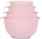 BoxedHome Pink Mixing Bowl Set Plastic Salad Bowl Non-Slip Stackable Serving Bowls for Kitchen 4-Piece Mixing Bowl Set