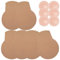 POMAMZ 3 Pairs Breast Tape Push Up Boob Tape Breast Lift Tape for Large Breasts Invisible Stick on Adhesive Bras & 3 Pairs Nipple Covers,for F-G CUP Beige
