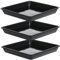Soucoupes carrées Pot Pot 3PCS 25 cm Plastique Plante Plante Plante Plante Catcher d'eau Plateau pour Bonsaï Fleurs Succulent Pot Gardening Supplies Small