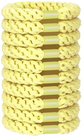 JessLab Haargummiset, 10 Stück Weiche Elastische Haargummis für Frauen Kein Schaden Elastische Haargummis Pferdeschwanz Halter Stretchige Haarbänder Stirnband Zubehör für Mädchen Damen