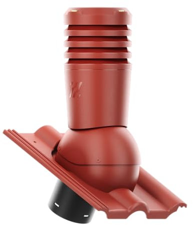 KRONO-PLAST Entlüfterkamin ECOLINE 125 für Betondachziegel BRASS Frankfurter, Nelskamp, IBF, Benders Mecklenburger, ProDach - Doppelrömer Dachziegel Lüfter Dachlüfter