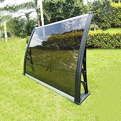 Polycarbonat-Türvordach für effizienten Regen-, Schnee- und Hagelschutz (80 x 80 cm)