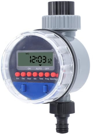 Temporizador de Aspersor con Pantalla LCD, Grifo de Manguera Digital Electrónico, Temporizador de Agua de Riego para Jardín, Manguera Al Aire Libre, Césped