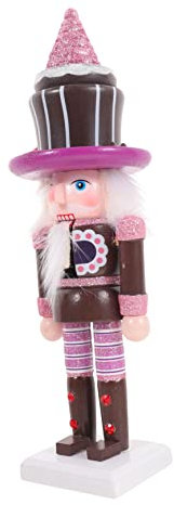 KITANDOVE Pupazzo Schiaccianoci in Legno Unico Da 25 Cm Decorazione Da Tavolo Soldato Schiaccianoci Ornamento Per Torta Decorazione Festiva Per La Casa