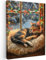 MuchoWow© Impression sur Toile Decoration Murale Peinture 50x70 cm Tableaux Art Décoratif Muraux Cadeau Noel Décoration Chambre Chat - Noël - Hiver - Animal