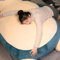 Riesen Sitzsack Stuhlabdeckung (Keine Füllungen) Große Größe 150/200CM Tier Kissen Bettbezug Plüschtier für Kinder Freundin Geburtstagsgeschenke (Smile, 200cm)