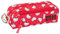 safta Hello Kitty Iconic - Kleines Federmäppchen für Kinder, ideal für Kinder im Schulalter, bequem und vielseitig, Qualität und Widerstandsfähigkeit, 22 x 6 x 8,5 cm, Rot/Weiß, M, Lässig