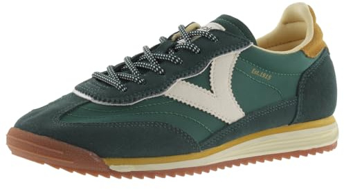 victoria Low-Top Saturno Nylon & Farbige & Spaltleder Teile & Gezahnte Sohle 1158101 für Damen Verde 40