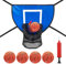 Trampolin Basketballkorb, Basketballständer Mit Ballpumpe, Trampolin Basketball Aufsatz, Trampolinbasketballaufsatz, Board Mini-Basketballkorb Mit 4 Mini Basketbällen Und 1 Pumpe Für Innen Und Draußen